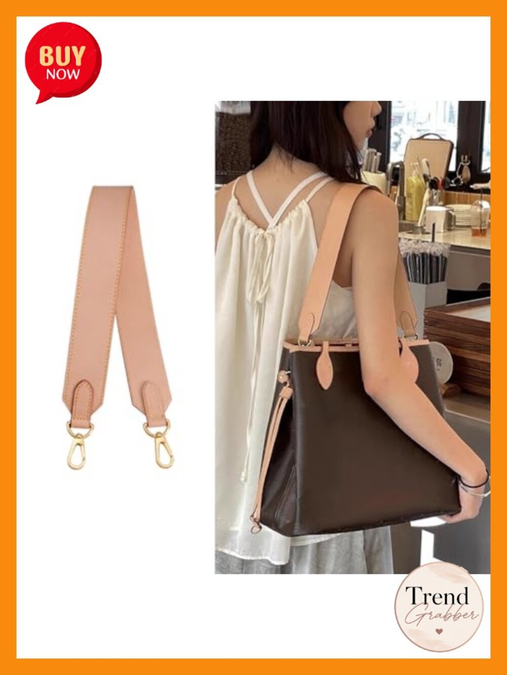 Purse Organizer Insert Handbag Liner with Neverfull Strap